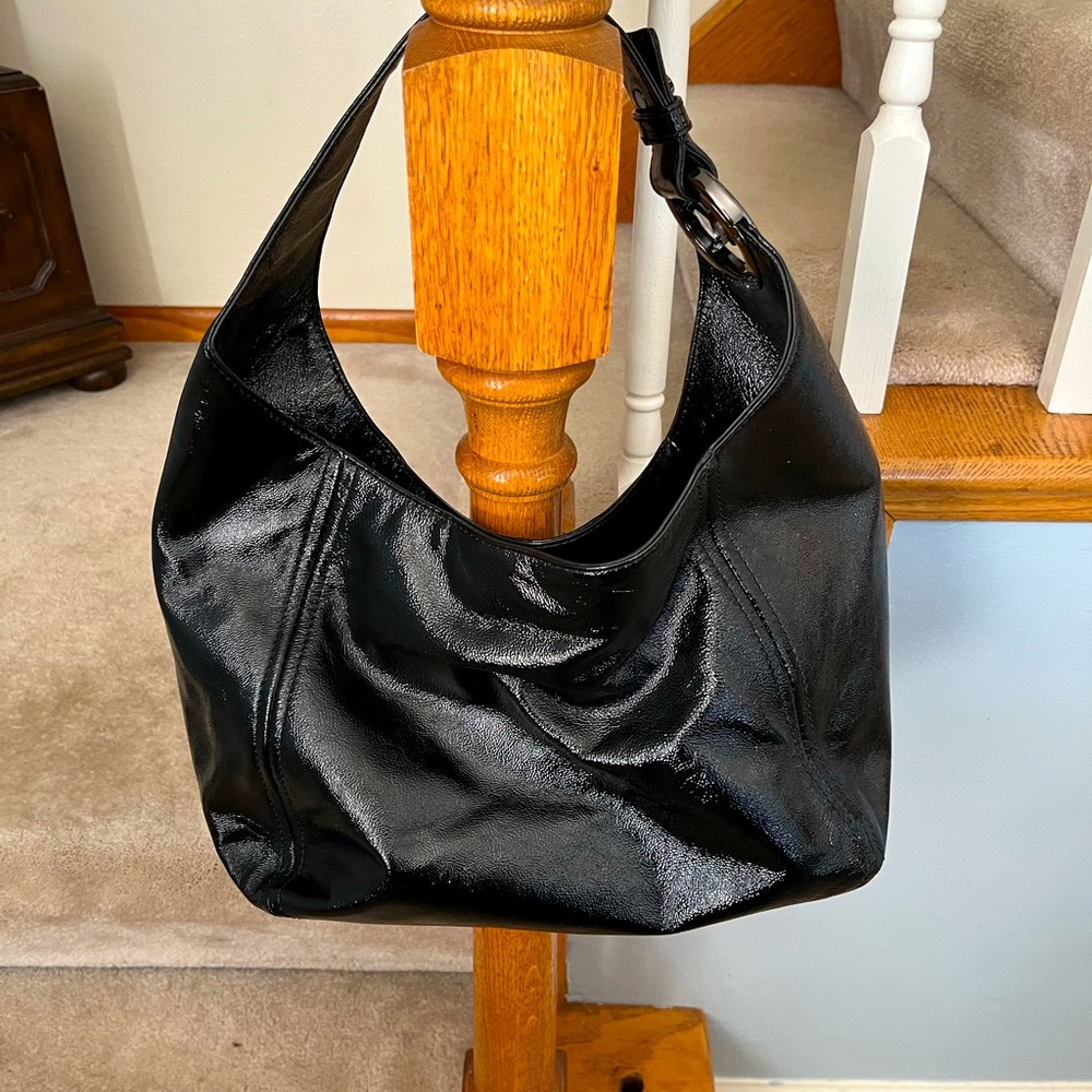 MICHAEL KORS patent leather handbag.